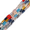Transparent Glass Beads Strands, Faceted, Rectangle, Colorful, 8~9x4~4.5x4~4.5mm, Hole: 0.9mm, about 59~63Pcs/strand, 19.69 inch~20.87 inch(50~53cm)