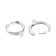 Латунные серьги-кольца Huggie с покрытием в стойку KK-D063-05P-2