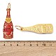 Серьги-кольца из цинкового сплава с эмалью EJEW-Z088-01G-5