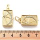 Подвески из латуни с прозрачным фианитом KK-U009-11C-G-3