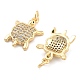 Подвески из латуни с прозрачным фианитом KK-U009-12E-G-2