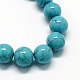 Окрашенные синтетической бирюзы шарика Gemstone пряди TURQ-R032-12mm-XSS09-2
