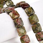 Природные Unakite бисер нитей G-T138-158