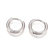 Серьги-кольца Huggie Hoop из нержавеющей стали 304 EJEW-G272-02-8mm-P