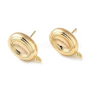 Фурнитура для сережек-пусетов из латуни с петлями KK-C042-06G