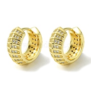 Серьги-кольца из латуни с цирконием EJEW-K267-09G
