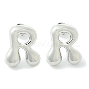 Серьги из латуни с покрытием стойки EJEW-S222-01P-R