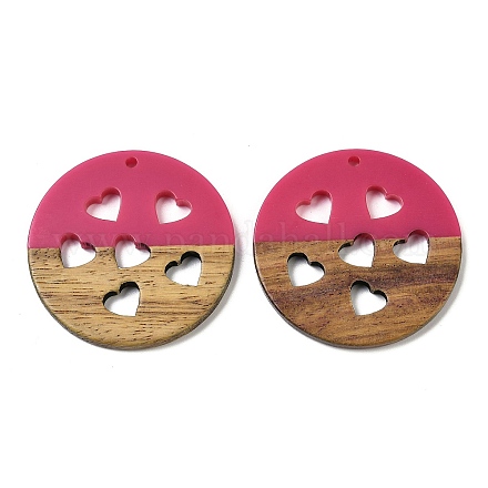 Подвески из смолы и ореха WOOD-I013-05C-1
