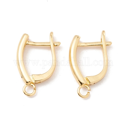 Латунные серьги-кольца с застежкой сзади KK-P217-23G-1