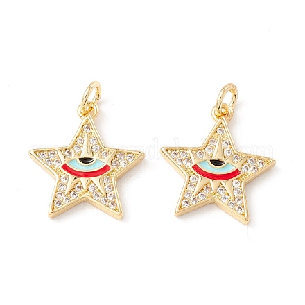 Латунные микропаве прозрачные подвески с фианитом ZIRC-P098-04G-03-1