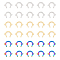 30Pcs 3 Styles 201 Stainless Steel & Stainless Steel Connector Charms, Horse Shoe Links, Mixed Color, 10x13.5x0.8mm and 10x13.5x1mm, Hole: 1mm and 1.2mm, 10pcs/style