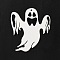 Single Face Printed Wood Big Pendants, Halloween Charms, White, Ghost, 64x58x3mm, Hole: 3mm