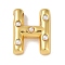 Brass Pendants, Cadmium Free & Nickel Free & Lead Free, with ABS, Letter A~Z, Letter H, 20.5x16.5x6.5mm, Hole: 3.5mm