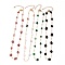 Nuggets Natural Gemstone Beaded Necklaces, with Glass Beads, Brass Cable Chains and 304 Stainless Steel Lobster Claw Clasps, Golden, 15.55 inch(39.5cm)