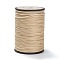 Round Waxed Polyester Thread String, Micro Macrame Cord, Twisted Cord, for Leather Sewing Stitching, PeachPuff, 0.65mm, about 87.48 yards(80m)/roll