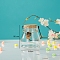Hanging Style Glass Empty Wishing Bottle, with Cork Stopper and Handle,  for DIY Craft Making, Clear, 8.5x10.1cm