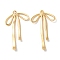 Brass Pendants, Cadmium Free & Nickel Free & Lead Free, Bowknot, Real 18K Gold Plated, 31x19x2mm, Hole: 1.5mm