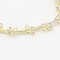 2 Hole Electroplate Glass Oval Bead Strands, Pearl Luster Plated, with Glass Bugle Beads, Beige, 5x3mm, Hole: 1mm, about 114pcs/strand, 17.3 inch