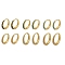 Rack Plating Brass Micro Pave Cubic Zirconia Hoop Earrings, Long-Lasting Plated, Lead Free & Cadmium Free, Real 18K Gold Plated, 4.5x20mm