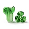 Handmade Lampwork Beads, Cabbage, Lime Green, 23~25x16.5~18.5x16.5~18.5mm, Hole: 2.2mm & 3.3~3.6mm