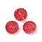 Transparent Glass Beads, Flowers, Baking Paint, Red, 16x15.5x7.5mm, Hole: 1.2mm