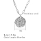 Non-Tarnish 304 Stainless Steel Pendant Necklaces, Hamsa Hand with Eye, Stainless Steel Color, 17.72 inch(45cm)