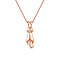 925 Sterling Silver Kitten Pendant Necklace, with Cat, Rose Gold, 15.7 inch(40cm)