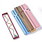 Cardboard Jewelry Boxes, for  Necklaces, with Bowknot Outside and Sponge Inside, Rectangle, Mixed Color, 21x4x2cm, No Cover: 20.5cm long, 4cm wide, 2mm thick, Inner Size: 20.5x4cm, Cover: 21cm long, 4.5cm wide, 1mm thick