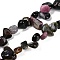 Natural Colorful Tourmaline Nuggets Beads Strands, 7.5~11.5x9~13x4~6.5mm, Hole: 0.8~1mm, about 62~68pcs/strand, 14.96~15.55''(38~39.5cm)