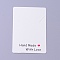 Cardboard Necklace Display Cards, Rectangle with Phrase Hand Made with Love, White, 6.95x5x0.05cm