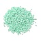 Cylinder Seed Beads, Frosted Colors, Uniform Size, Aquamarine, 2x1.3~1.5mm, Hole: 0.8~1mm, about 40000pcs/bag, 450g/bag