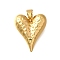304 Stainless Steel Pendants, Heart Charm, Golden, 32x27x11mm, Hole: 5x10.5mm