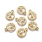 Tibetan Style Alloy Charms, Peace Sign, Antique Golden, Cadmium Free & Lead Free, 15x12x1mm, Hole: 1.5mm