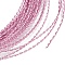 Aluminum Wire, Twisted Flat, for DIY Craft, Flamingo, 1mm, 18 Gauge, about 16.40 Feet(5m)/Roll