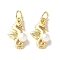 Brass Pendants, Ocean Themes, with ABS Imitation Pearls, Long-Lasting Plated, Cadmium Free & Lead Free, Rack Plating, Real 18K Gold Plated, with Jump Ring, Sea Horse, 15.5x9x4.5mm, Hole: 3.5mm