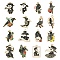 16Pcs 16 Styles Alloy Enamel Pendants, Plague Doctor, Black, 18~32x15~29x1~2mm, Hole: 1.5~2mm, 1pc/style
