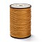 Round Waxed Polyester Thread String, Micro Macrame Cord, Twisted Cord, for Leather Sewing Stitching, Goldenrod, 0.55mm, about 131.23 yards(120m)/roll