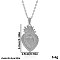 Stainless Steel Sacred Heart Pendant Necklaces for Women, Silver, 17.72 inch(45cm)