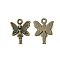 Tibetan Style Alloy Finding Pendants, Cadmium Free & Lead, Fairy, Antique Bronze, 19.5mm long, 15mm wide, 2mm thick, hole: 2mm