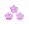 Transparent Glass Beads, Star, Baking Paint, Orchid, 10.5x11x5mm, Hole: 1mm