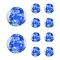 20Pcs Handmade Luminous Lampwork Beads, Glow in the Dark, Round, Blue, 8mm, Hole: 1mm, 20pcs/set.