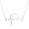 Non-Tarnish 304 Stainless Steel Doctor Stethoscope ECG Link Necklaces, Heartbeat Clavicle Chain Fashion Necklaces, Stainless Steel Color