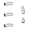 UNICRAFTALE 4Pcs Bracelet Clasps 316 Surgical Stainless Steel Bayonet Clasps Column Bayonet Necklace Clasps Leather Cord Clasps Tube Jewelry Clasps for Bracelets Necklaces Jewelry Making 8mm Hole