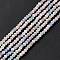 Electroplate Glass Beads Strands, AB Color Plated, Faceted, Abacus, Colorful, 3x2.5mm, Hole: 0.7mm, about 185pcs/strand, 17.32 inch(44cm)