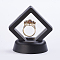 Plastic Frame Stands, with Transparent Membrane, 3D Floating Frame Display Holder, Coin Display Box, Square, Black, 51x51x54mm