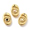 304 Stainless Steel Pendants, with ABS Plastic Imitation Pearl, Oval Charms, Ion Plating(IP), Real 14K Gold Plated, Mixed Color, 17.5x11x6.5mm, Hole: 1.4mm