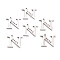 Non-Tarnish 304 Stainless Steel Pendant Rhinestone Settings, Letter, Stainless Steel Color, Letter.N, N: 15x16x1.5mm, Hole: 1.2mm, Fit for 1.6mm Rhinestone