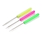 3 Colors Steel Awl Pricker Sewing Tool Kit, with Plastic Handle, for Punch Sewing Stitching Leather Craft, Mixed Color, 12.1x0.85cm, 100pcs/set