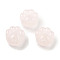 Natural Rose Quartz Beads, Paw Print, 14~15x14~15x9~10mm, Hole: 1.5mm
