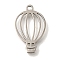 201 Stainless Steel Pendants, Hot Air Balloon Charms, Stainless Steel Color, 28x11x1mm, Hole: 1.5mm